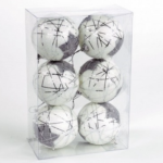 S/6 Bolas Gris De Hilo