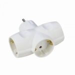 ADAPTADOR TRIPLE SCHUKO BLANCO 16A 250V