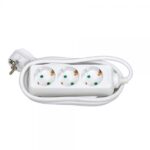 BASE 3 TOMAS TT CABLE 2M BLANCO BLISTER