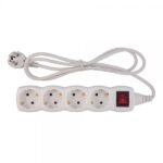 BASE 4 TOMAS TT INTERRUPTOR CABLE 15M 3G1 BLANCO