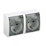 BASE ENCHUFE DOBLE BLANCO SIMON AQUARIUS FAQ45930