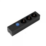 BASE MULTIFIX 3 TOMAS INTERRUPTOR NEGRO