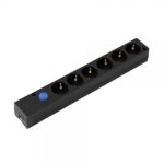 BASE MULTIFIX 6 TOMAS INTERRUPTOR NEGRO