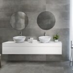 AZULEJO BETONHOME PEARL EN 30X90 AZ. BENADRESA