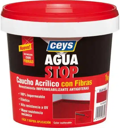CEYS AGUASTOP CAUCHO FIBRAS ROJO 1 KG CEYS AGUASTOP CAUCHO FIBRAS ROJO 1 KG