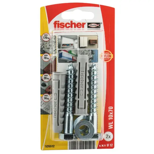 Fijación fischer para sanitarios WL 10 x 70 K