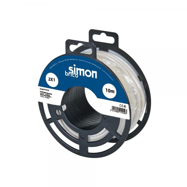 MANGUERA REDONDA H05VV-F 2X1 BLANCO 10M