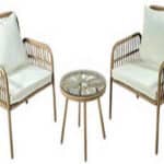 MESA SET 3 METAL RATAN SINTETICO