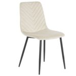 SILLA POLIESTER METAL 54X44X86,5 BEIGE