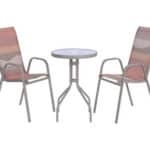 MESA SET 3 ACERO POLIESTER 60X60X70 SUNSET