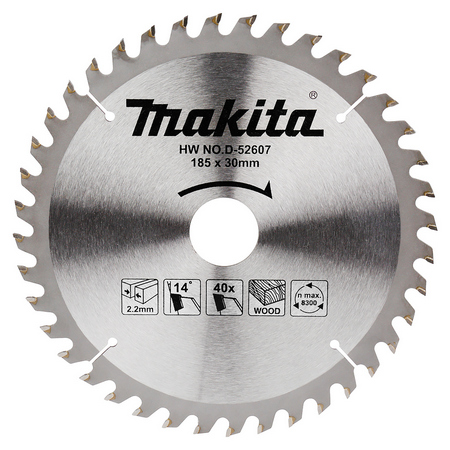 MAKITA DISCO HM 185 X 30  M/M 40 DIENTES EC 570AR