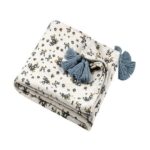 APOLLINE PLAID 125X150  ECRU COTON RECYCLE