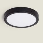 PLAFON HYDRA REDONDO MARCO NEGRO 1800LM 18W 3-4-6.5K