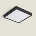 PLAFON HYDRA CUADRADO MARCO NEGRO 2400LM 24W 3-4-6.5K