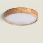 PLAFON HYDRA REDONDO MARCO MADERA 1800LM 18W 3-4-6.5K