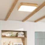 PLAFON HYDRA CUADRADO MARCO MADERA 3600LM 36W 3-4-6.5K