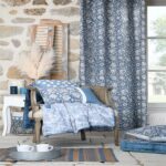 JULIANNE RIDEAU 140X260 OEIL  BLEU 100%CO