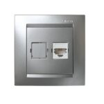 TOMA TELEFONO Y RJ11 ALUMINIO F1590480026