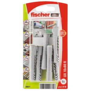 Taco universal Fischer UX 10 x 60 R K con reborde