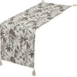 CAMINO DE MESA CON BORLAS MARRÓN