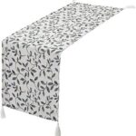 CAMINO DE MESA LEAFY CON POMPON