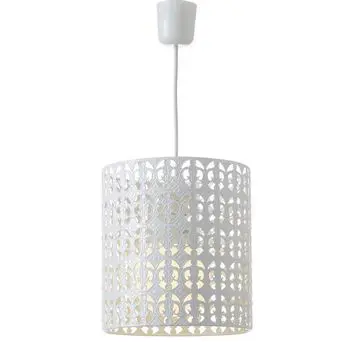 LÁMPARA TECHO METAL BLANCO 23 X 23 X 25 CM