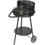 Barbacoa Carbón Redonda Acero Negro 47X70X78Cm