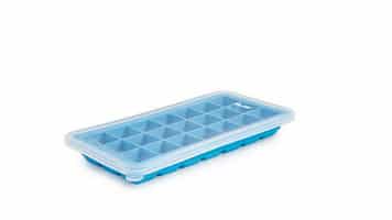 BANDEJA CUBITOS DE HIELO CON TAPA 21 CUBITOS