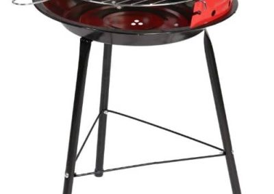 Barbacoa carbón de acero negro