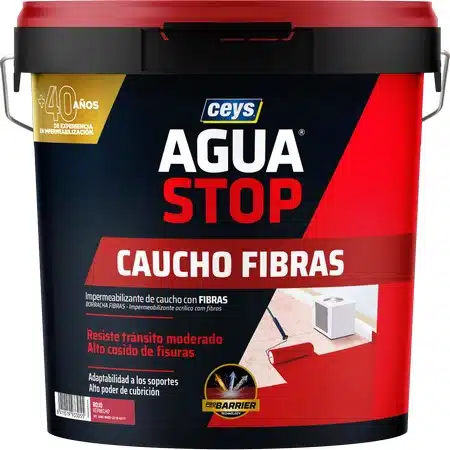 CEYS AGUASTOP CAUCHO FIBRAS ROJO 20 KG