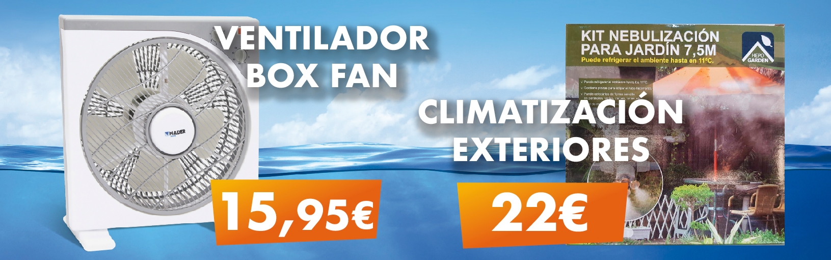 climatizacion exteriores ventilador box fan veranito
