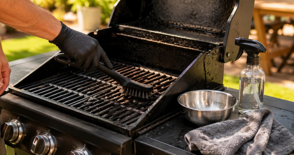 limpiar y mantener la barbacoa