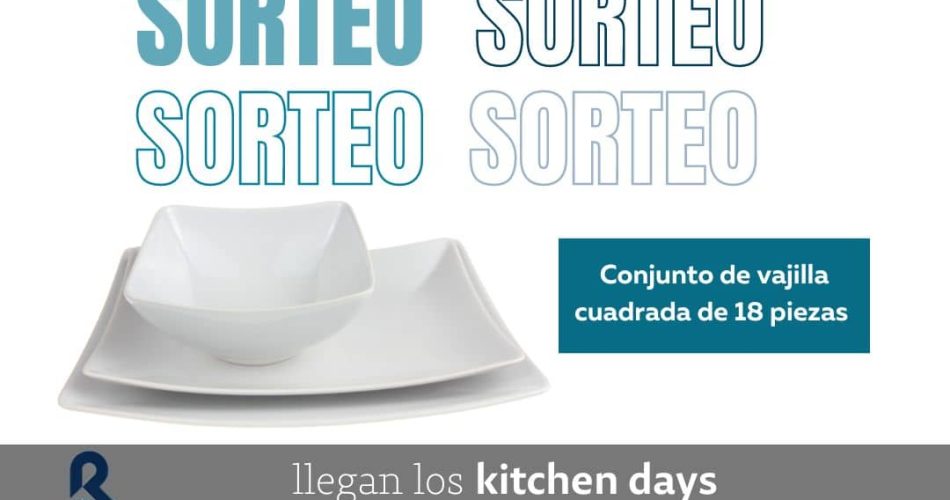 Sorteo de una vajilla cuadrada de 18 piezas