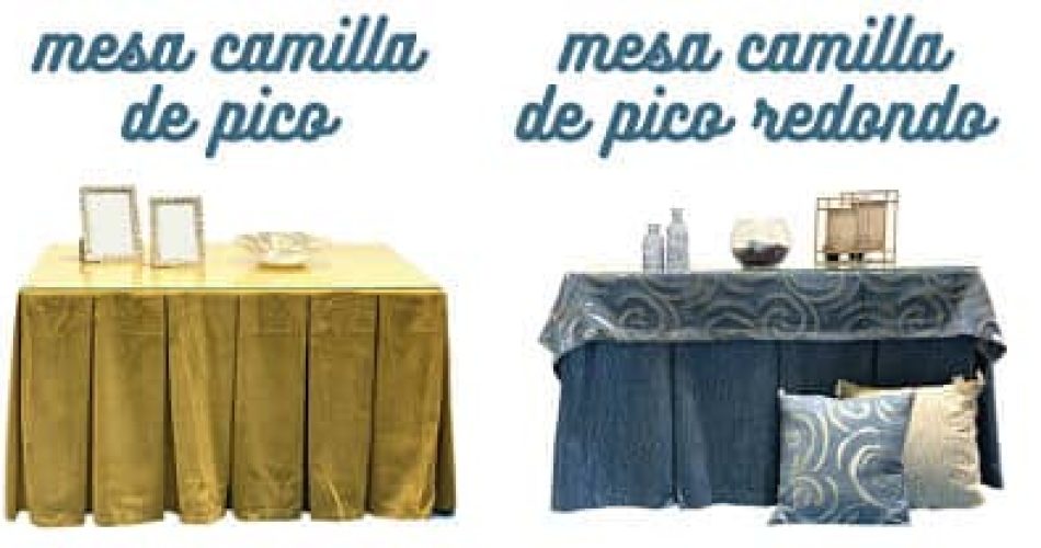 tipos de mesas de camilla