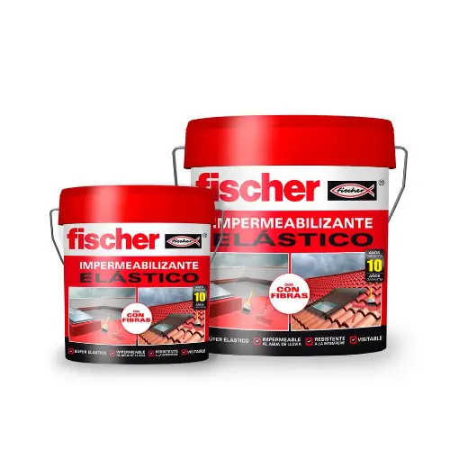 fischer Impermeabilizante elástico 4L rojo