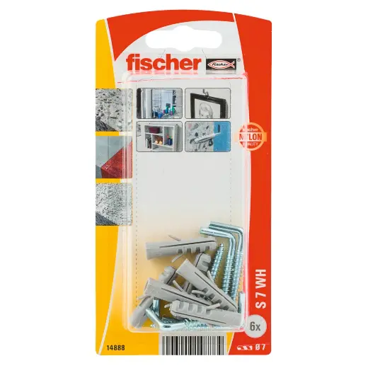 fischer Taco de expansión S 7 WH con alcayata