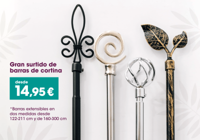 Gran surtido barras cortinas