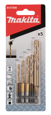 MAKITA ESTUCHE BROCAS HSS-TIN METAL  D-75833