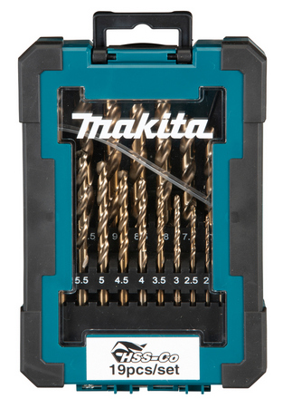 MAKITA JUEGO BROCAS HSS-CO METAL 19 PIEZA  D-67561