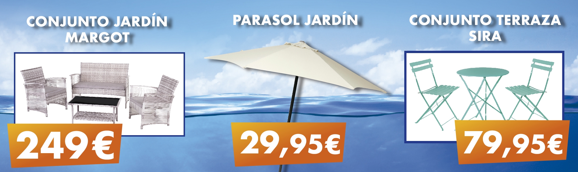 muebles terraza parasol jardin veranito