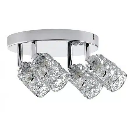 N.P. SPOT 4X33W G9 B12 RONDELL CHROME REF.60212